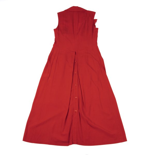 Yohji Yamamoto collections 25SS Rayon Front Dress Red Size 1