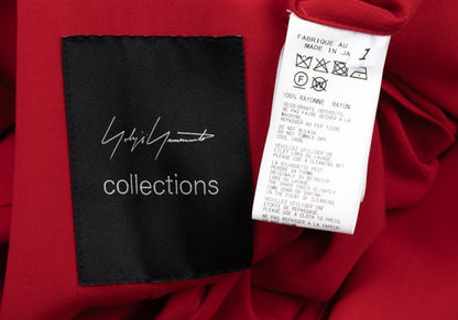Yohji Yamamoto collections 25SS Rayon Front Dress Red Size 1