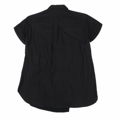 Y's PINK Mixed Material Layered Short Shirt Black Size 2