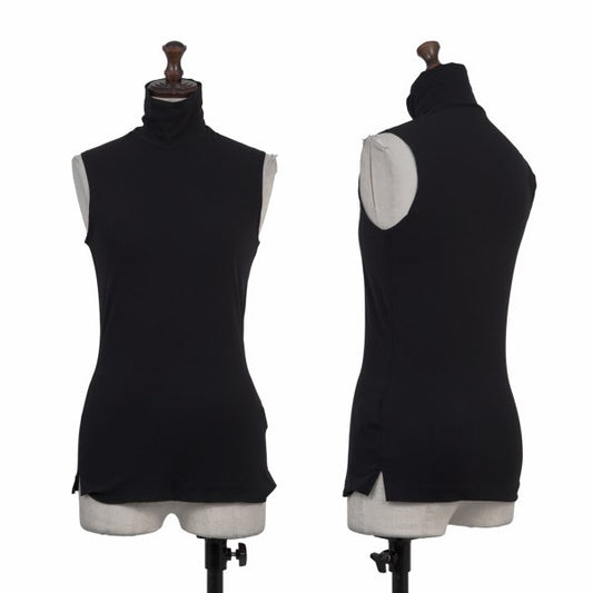 Y's Nylon Stretch High Neck Sleeveless Top Black Size 3