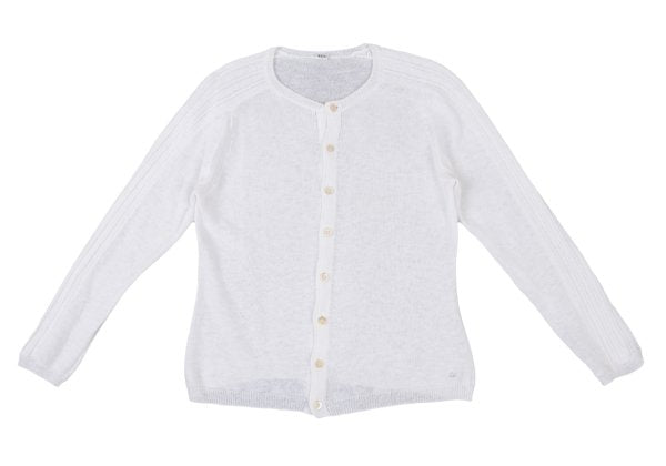 45rpm Cotton Woven Sleeve Design Cardigan Off-White Size 3