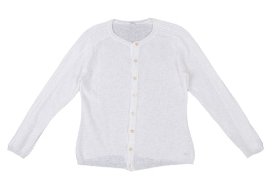 45rpm Cotton Woven Sleeve Design Cardigan Off-White Size 3