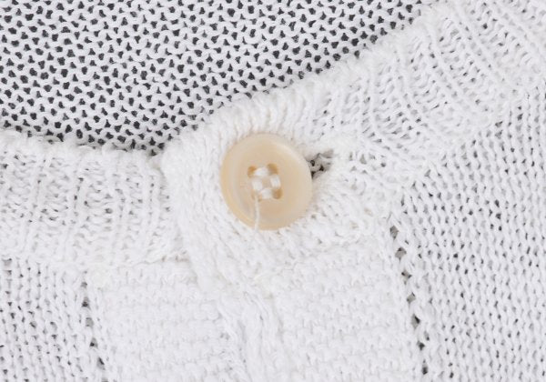 45rpm Cotton Woven Sleeve Design Cardigan Off-White Size 3