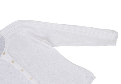 45rpm Cotton Woven Sleeve Design Cardigan Off-White Size 3