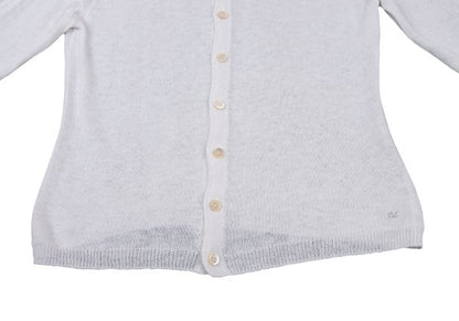 45rpm Cotton Woven Sleeve Design Cardigan Off-White Size 3