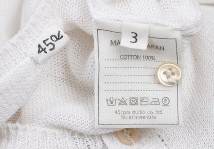 45rpm Cotton Woven Sleeve Design Cardigan Off-White Size 3