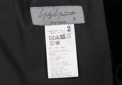 Yohji Yamamoto PH Wool Side Pocket Pants Black Size 2