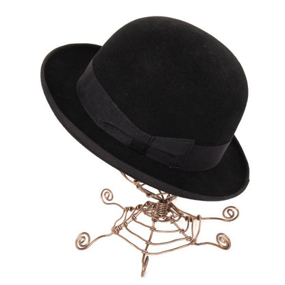 CA4LA Black Wool Felt Bowler Hat Size 59