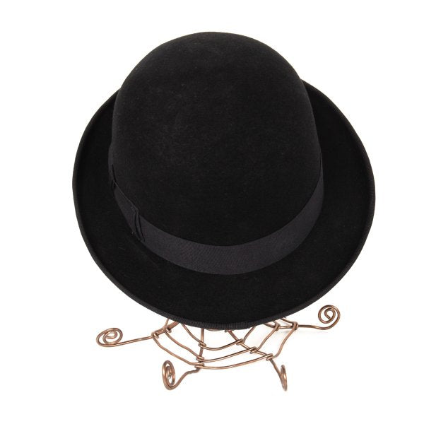 CA4LA Black Wool Felt Bowler Hat Size 59