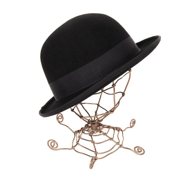 CA4LA Black Wool Felt Bowler Hat Size 59