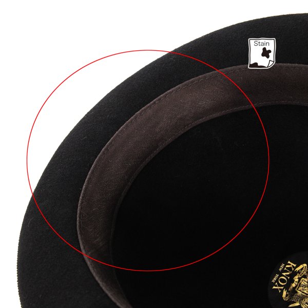 CA4LA Black Wool Felt Bowler Hat Size 59