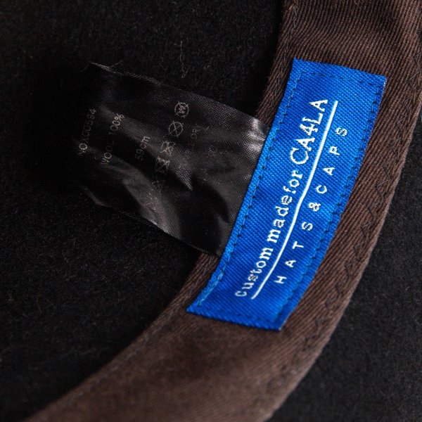 CA4LA Black Wool Felt Bowler Hat Size 59