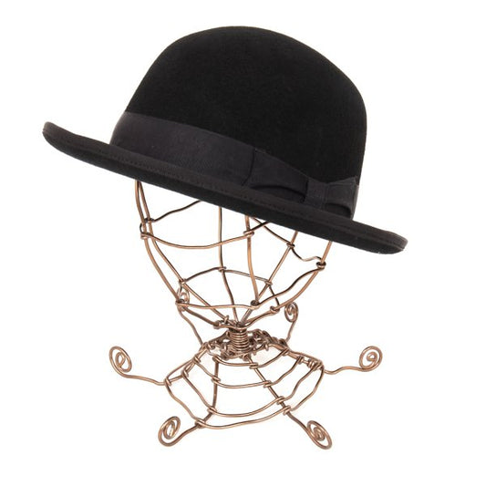 CA4LA Black Wool Felt Bowler Hat Size 59