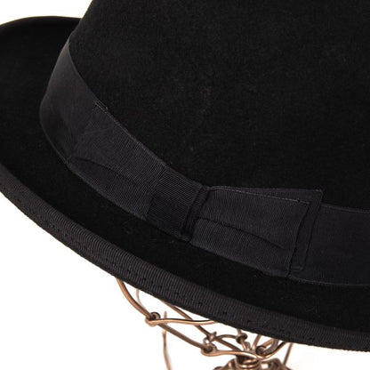 CA4LA Black Wool Felt Bowler Hat Size 59