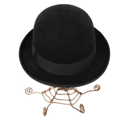 CA4LA Black Wool Felt Bowler Hat Size 59