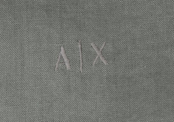 ARMANI EXCHANGE Linen Embroidered Logo Shirt Khaki Size S