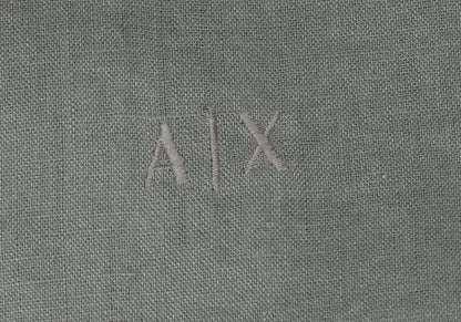 ARMANI EXCHANGE Linen Embroidered Logo Shirt Khaki Size S