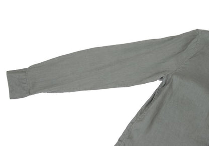 ARMANI EXCHANGE Linen Embroidered Logo Shirt Khaki Size S