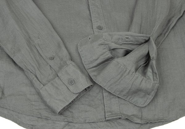 ARMANI EXCHANGE Linen Embroidered Logo Shirt Khaki Size S