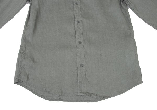 ARMANI EXCHANGE Linen Embroidered Logo Shirt Khaki Size S