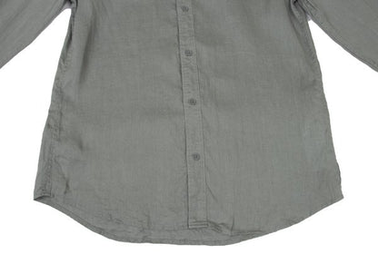 ARMANI EXCHANGE Linen Embroidered Logo Shirt Khaki Size S