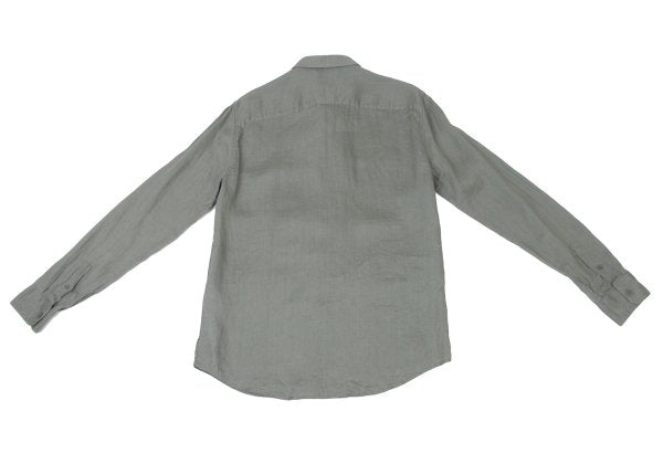 ARMANI EXCHANGE Linen Embroidered Logo Shirt Khaki Size S