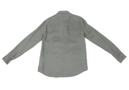 ARMANI EXCHANGE Linen Embroidered Logo Shirt Khaki Size S