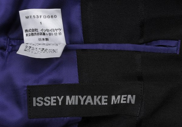 ISSEY MIYAKE MEN 15AW Silk Blend Woven Jacket Black Size 1