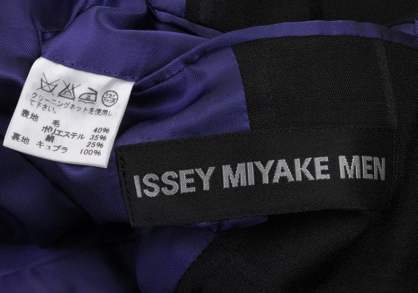 ISSEY MIYAKE MEN 15AW Silk Blend Woven Jacket Black Size 1