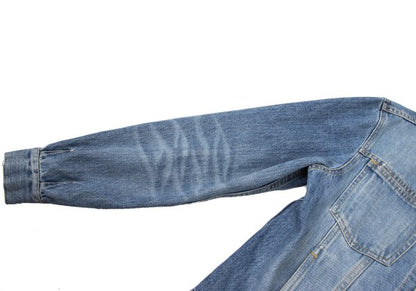 HELMUT LANG Archive Washed Denim Jacket Indigo Size 44
