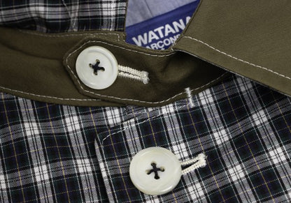 JUNYA WATANABE MAN Plaid Club Collar Long Jacket Blue Size M
