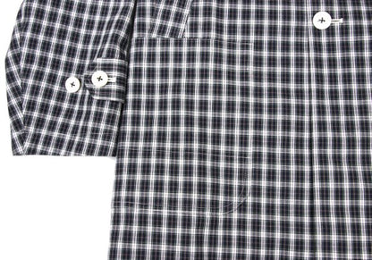 JUNYA WATANABE MAN Plaid Club Collar Long Jacket Blue Size M