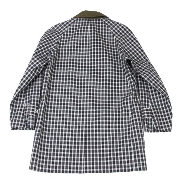JUNYA WATANABE MAN Plaid Club Collar Long Jacket Blue Size M