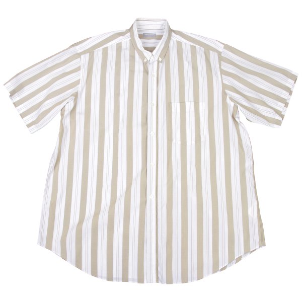 COMME des GARCONS HOMME Stripe Button Shirt Beige Size L