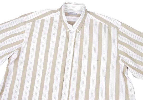 COMME des GARCONS HOMME Stripe Button Shirt Beige Size L