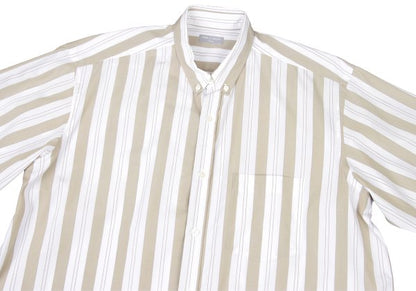 COMME des GARCONS HOMME Stripe Button Shirt Beige Size L