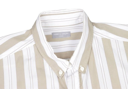 COMME des GARCONS HOMME Stripe Button Shirt Beige Size L