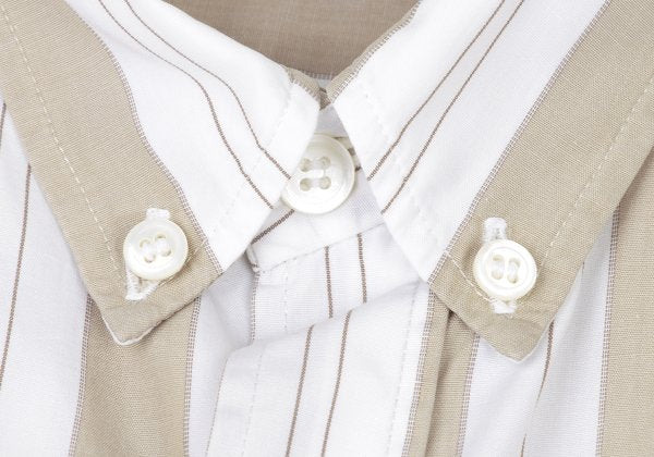 COMME des GARCONS HOMME Stripe Button Shirt Beige Size L