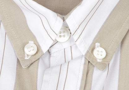 COMME des GARCONS HOMME Stripe Button Shirt Beige Size L