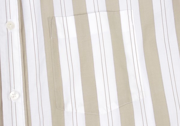 COMME des GARCONS HOMME Stripe Button Shirt Beige Size L