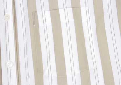 COMME des GARCONS HOMME Stripe Button Shirt Beige Size L