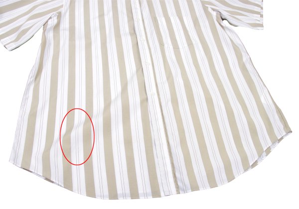 COMME des GARCONS HOMME Stripe Button Shirt Beige Size L