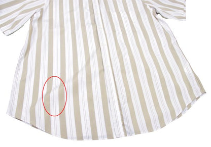 COMME des GARCONS HOMME Stripe Button Shirt Beige Size L