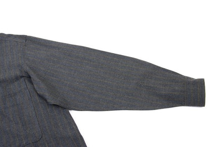 COMME des GARCONS HOMME Grey Blue Rayon Stripe Shirt Size L