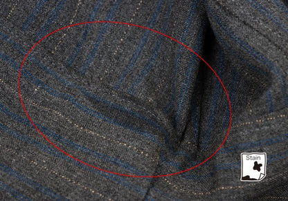 COMME des GARCONS HOMME Grey Blue Rayon Stripe Shirt Size L