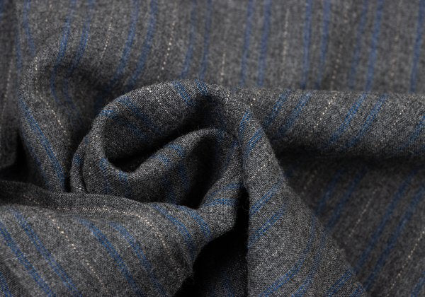 COMME des GARCONS HOMME Grey Blue Rayon Stripe Shirt Size L