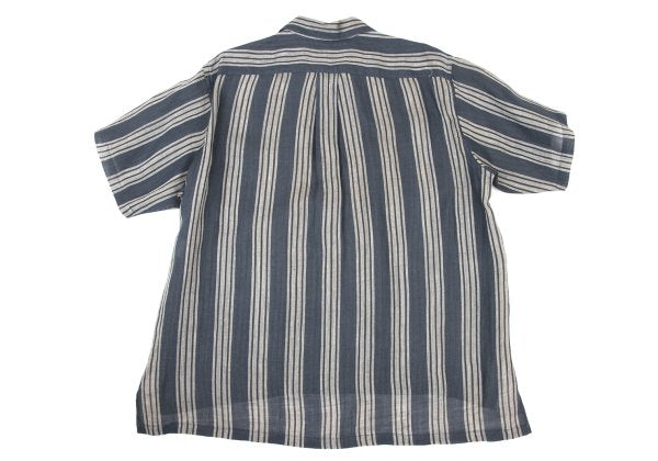 COMME des GARCONS HOMME Linen Half-Zip Shirt Navy Size L