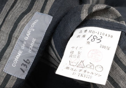 COMME des GARCONS HOMME Linen Half-Zip Shirt Navy Size L