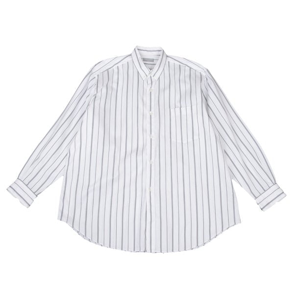 COMME des GARCONS HOMME Cotton Stripe Shirt Wht/Gry Size L