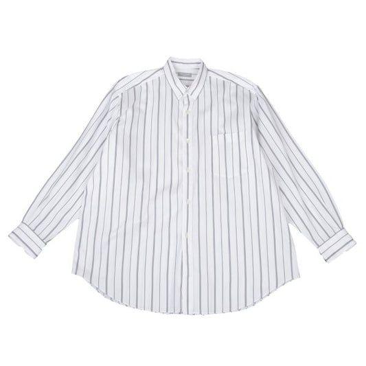 COMME des GARCONS HOMME Cotton Stripe Shirt Wht/Gry Size L